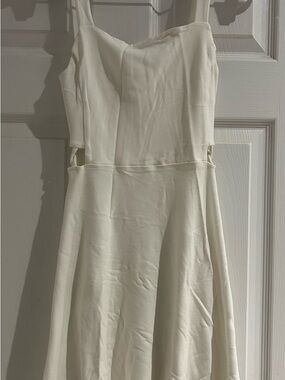 Garage Cream Mini Fit-and-Flare Dress